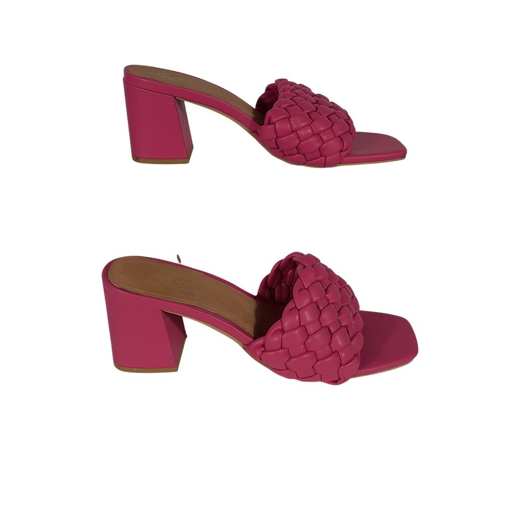 Seychelles Woven Fuchsia Connoisseur Mule Sandals Size 10 - Picture 3 of 8